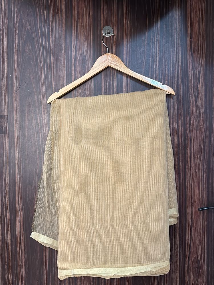 Beige Color Kota Cotton Saree