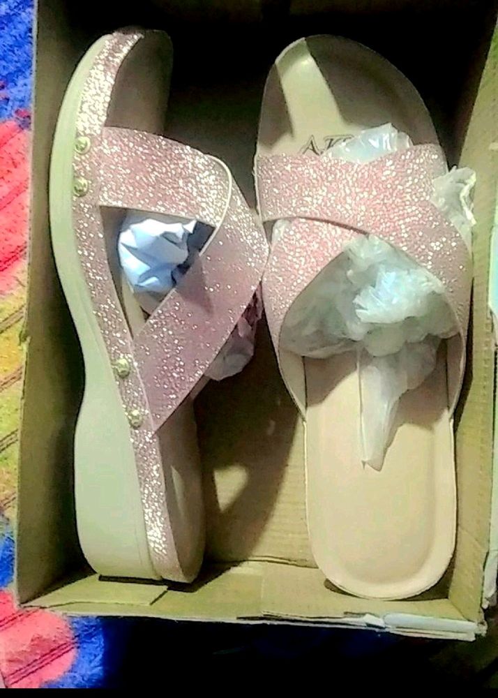 Baby Pink Unused Sandals Comfortable