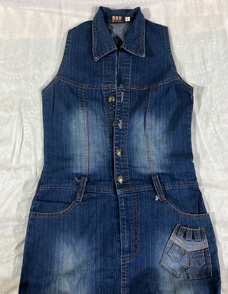 Denim Sleeveless Desss