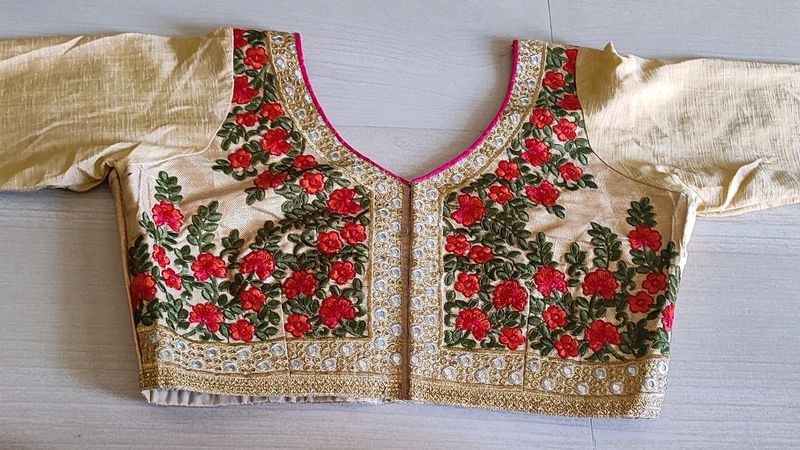 Non Paded Readymade Blouse With 3/4th Hands