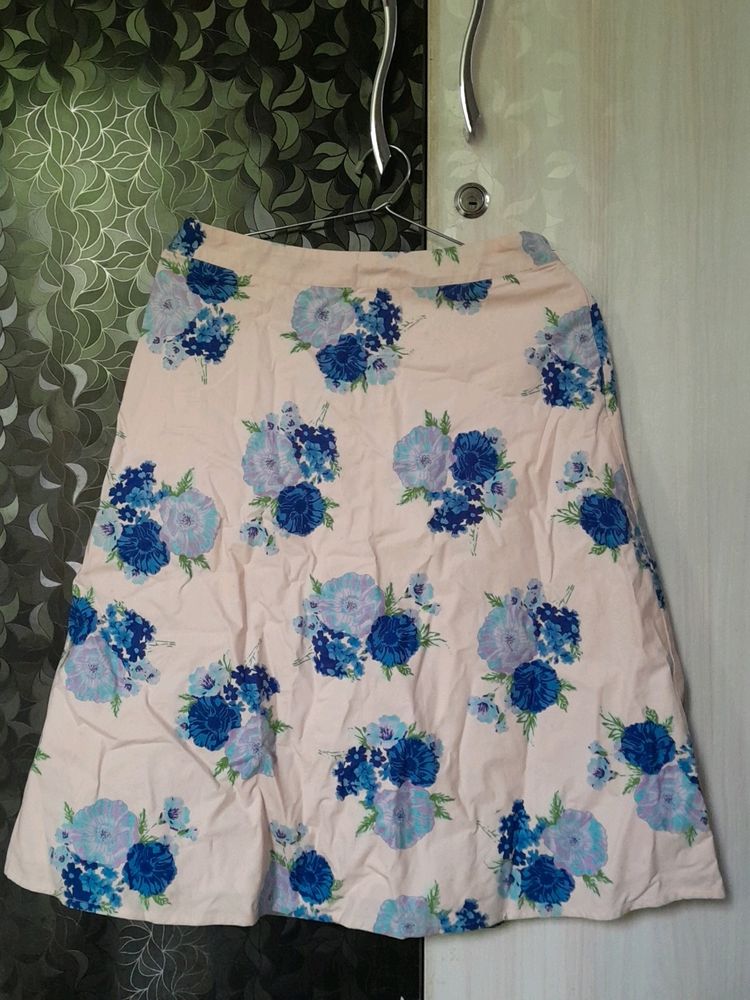 Floral Cotton Knee Length skirt