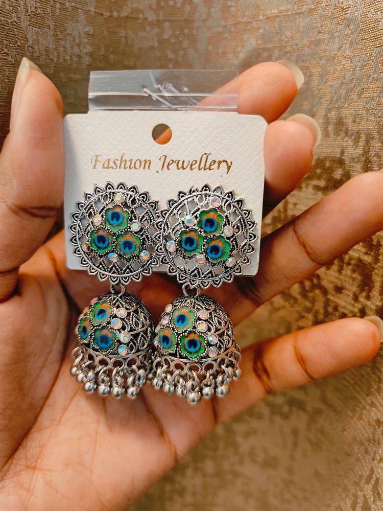 ❤️Sale Price ❤️Peacock 🦚 Jhumkas