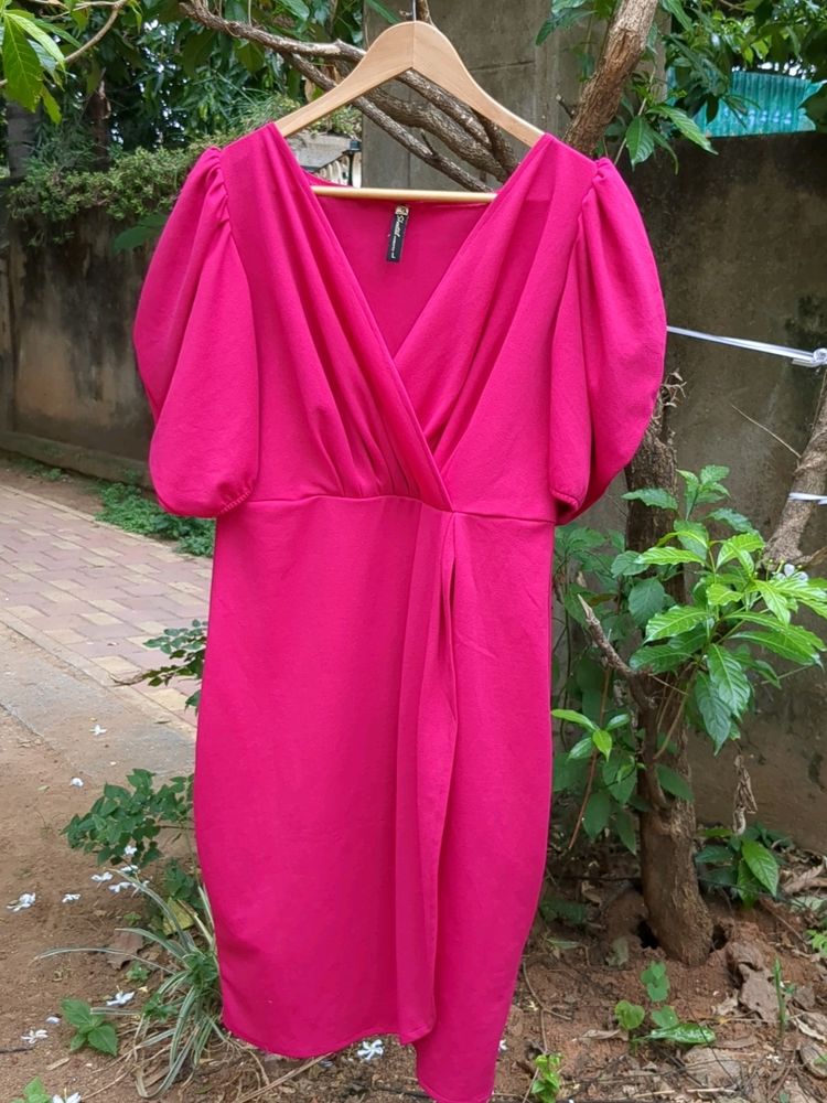 Fuschia Wrap Dress