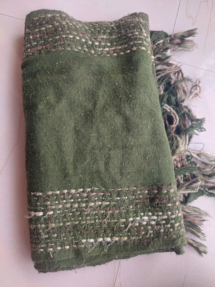 Olive Green Woollen Stole