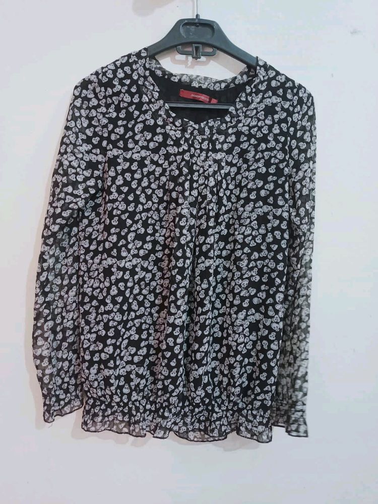 Beautiful Skull Printed Top For Women