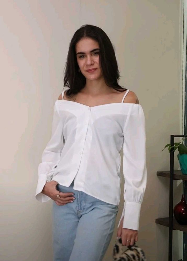 White Off Shoulder Top