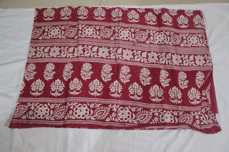 Pure Cotton Saree Ready Made Blouse