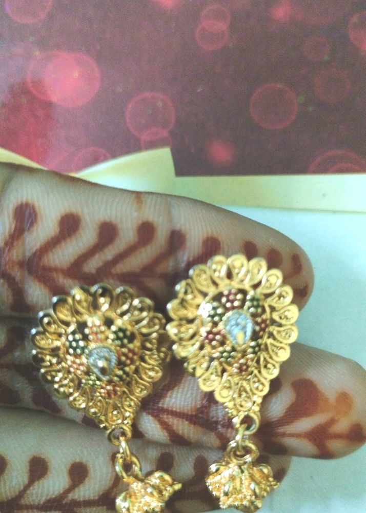 Gold Covering Earrings Of Good Quality