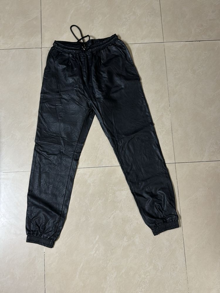 Leather Joggers