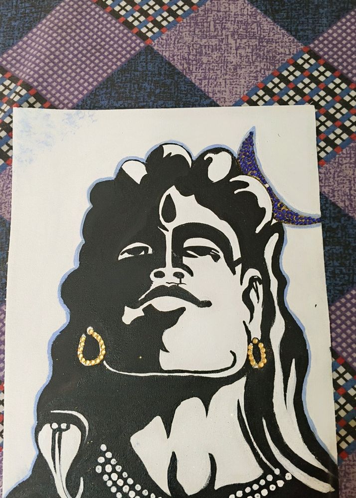 Canvas Painting Shiv Ji