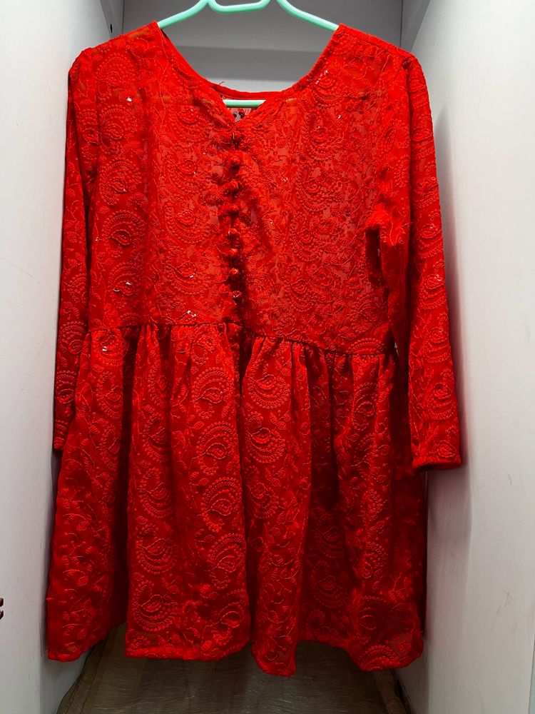 Chickankari Work Kurti