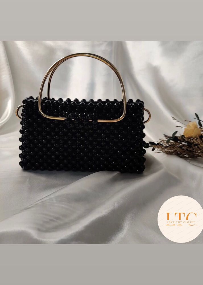 Black Beaded Bag