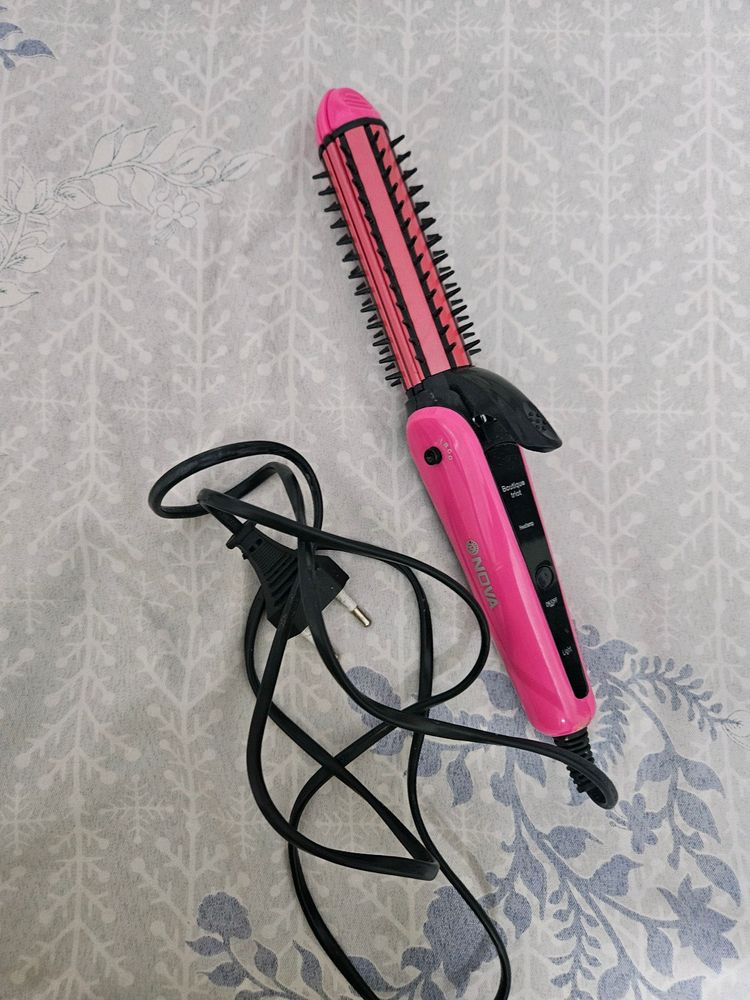 Hair Crimping With Straightening Machine