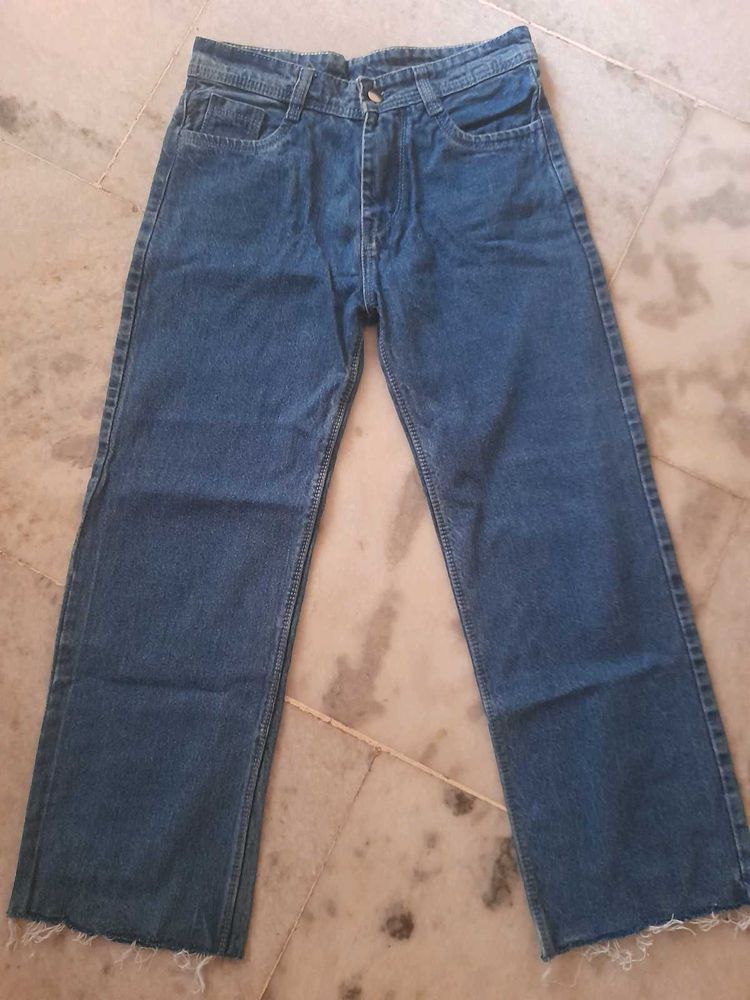 A Straight Wide Leg Women's Denims