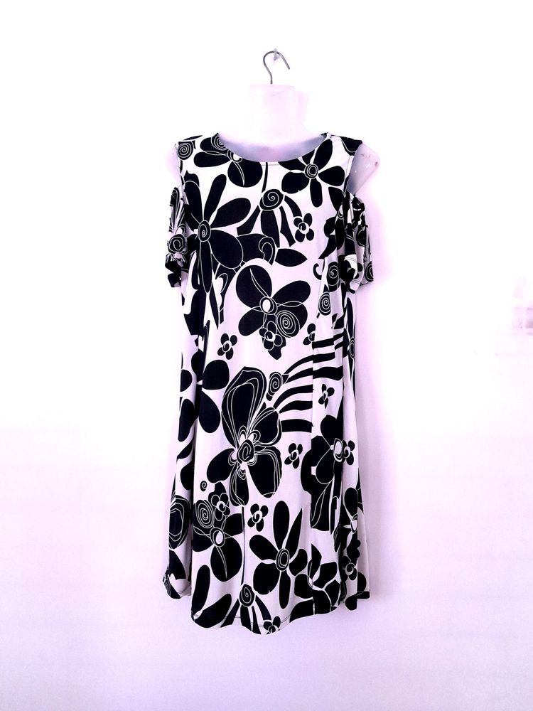 White Printed Dress (Women's)