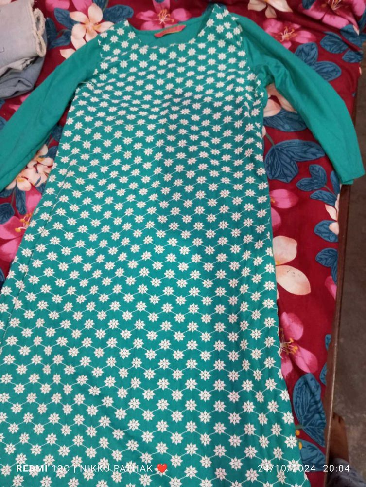 Sea Green Kurti For Teenage girl