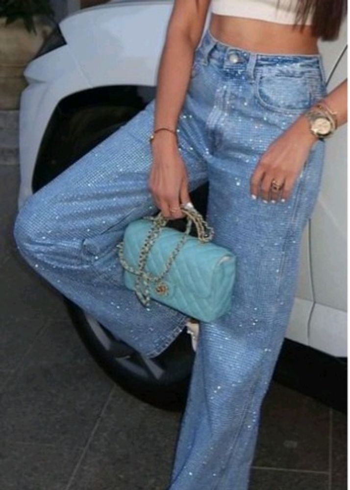 Rhinestone Denim