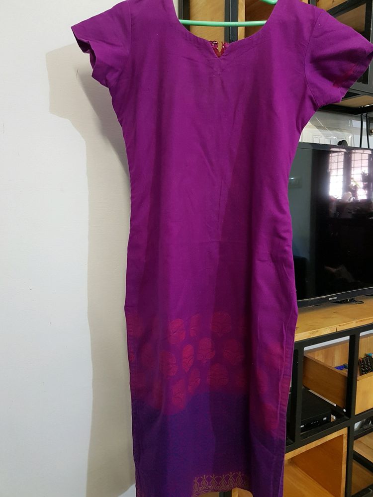 Purple Cotton Kurta