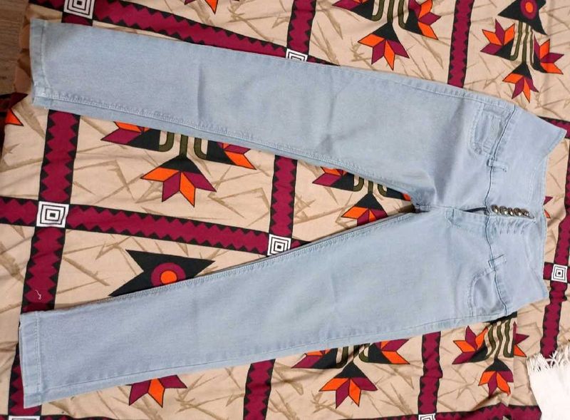 High Waist 5 Button Jeans