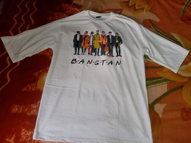 White BTS OVERSIZED TSHIRT