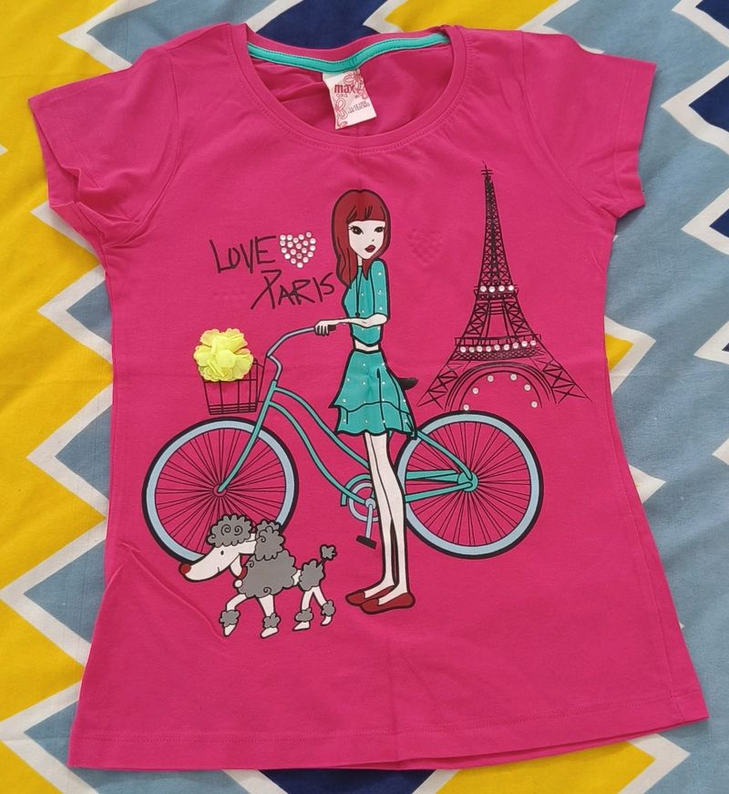 Girls Pink T-shirt with Design