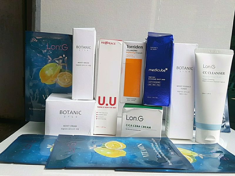 Korean Combo Skincare 12 Cream, Ampoule, Cleanser