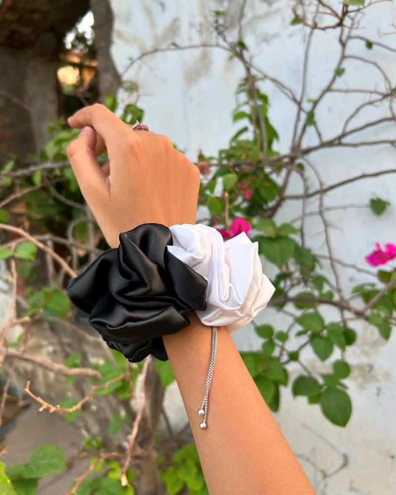 Xl Satin Scrunchie Dual Shade