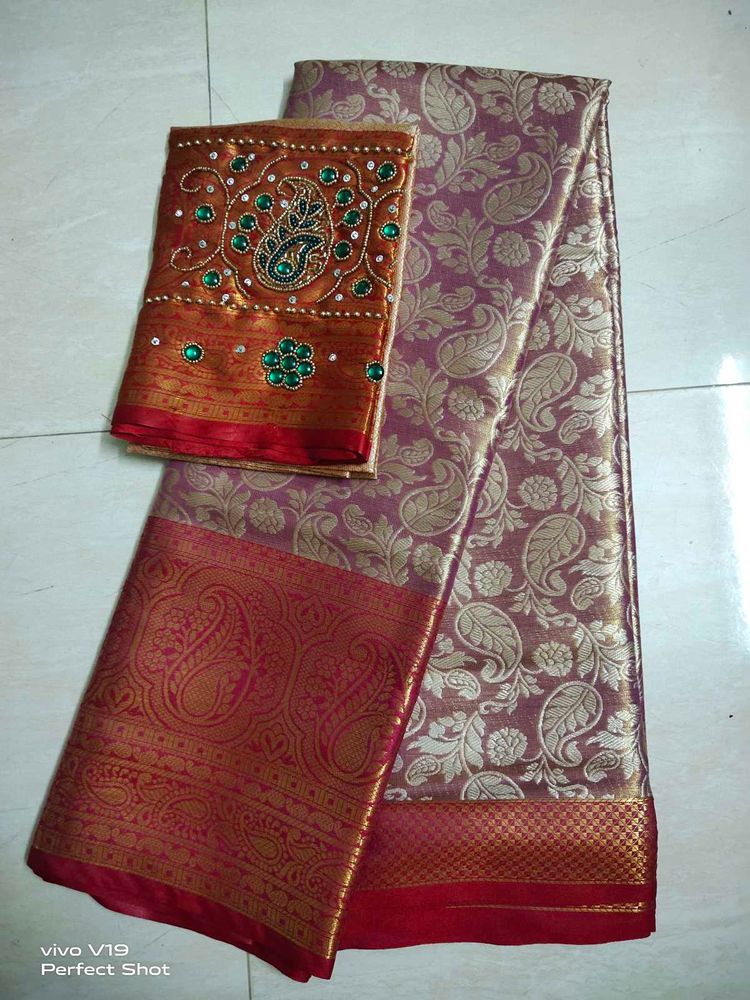 Dual Shade Tissue Silk Saree