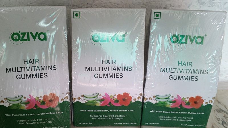 Oziva Mukti Hair Vitamins Gummies Pack Of 3