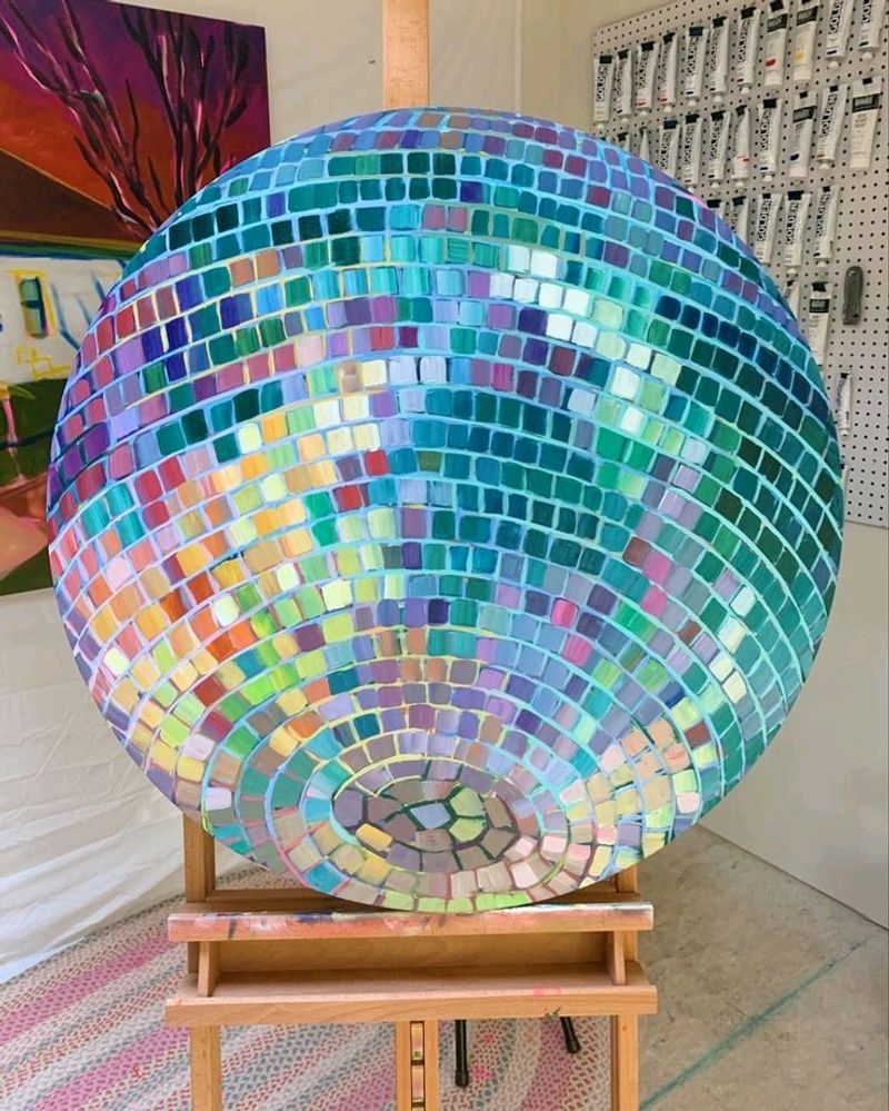 Disco Light Ball Painting