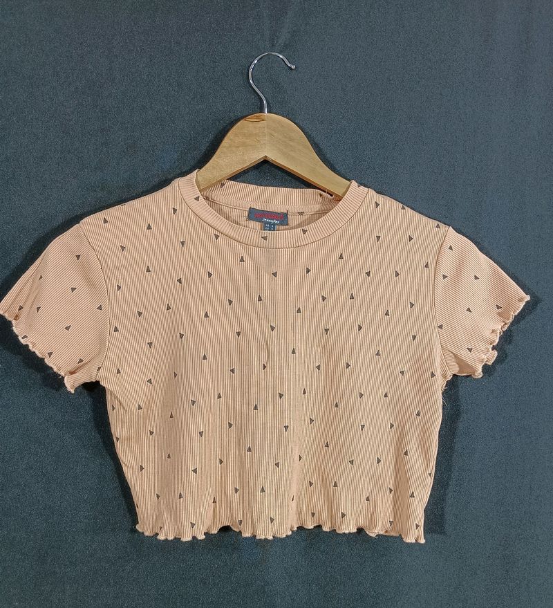 Light Orange Printed Top ( Women's)