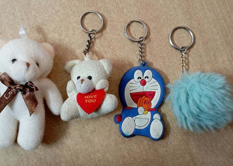 Set Of 5 Keychain Nd Teddy bear