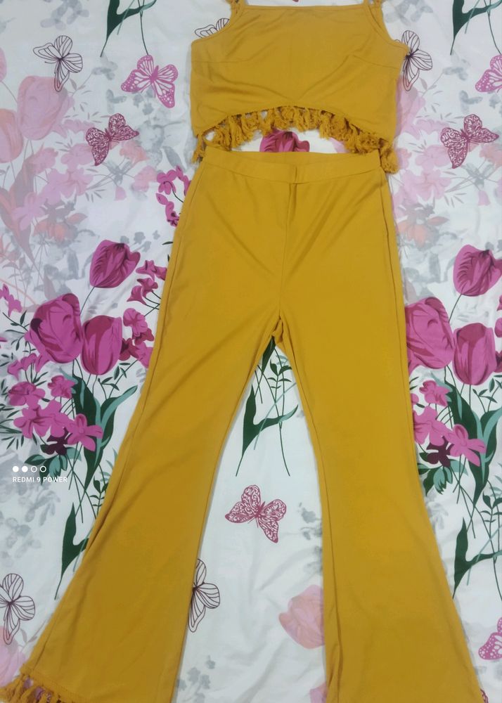 SHEIN Mustard Cord Set