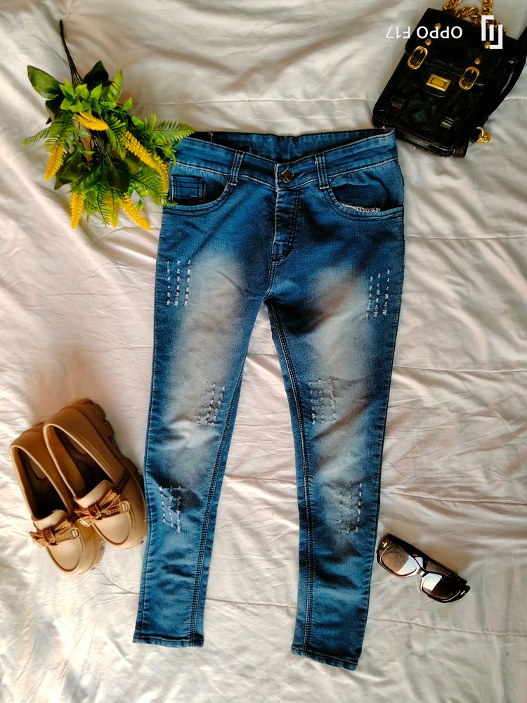 Blue Skinny Pant