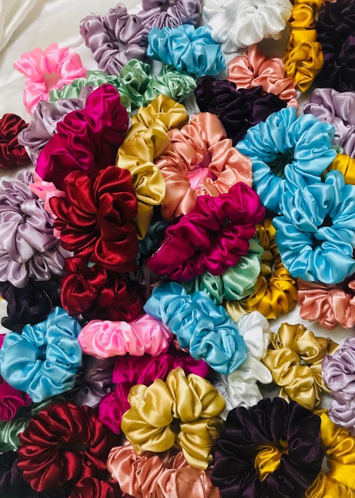 Shine Satin Scrunchies Wholesale Single Available