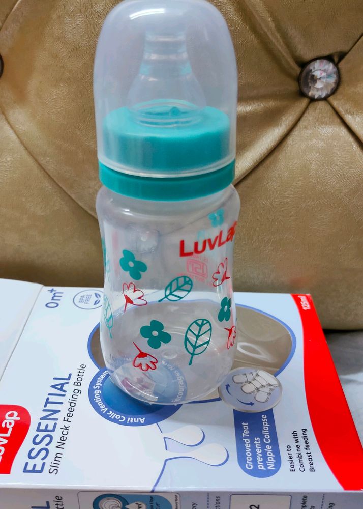 LuvLap- Slim Neck Feeding Bottle - 125 ml