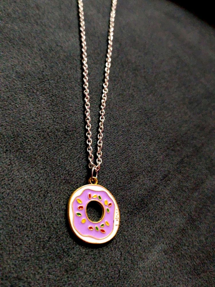 Doughnut Pendant Necklace