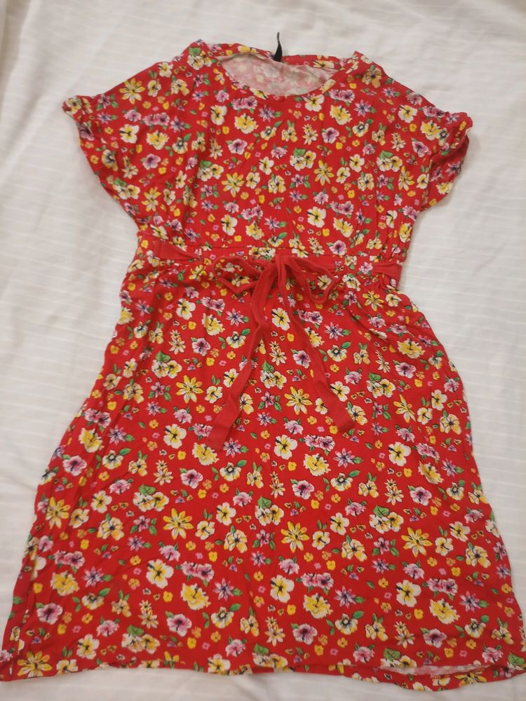 Floral Print Short Dress