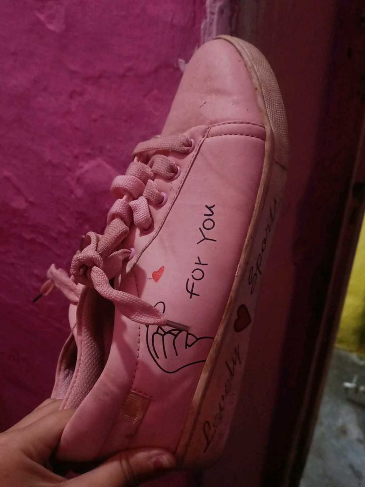 Pink Shoes Size 4