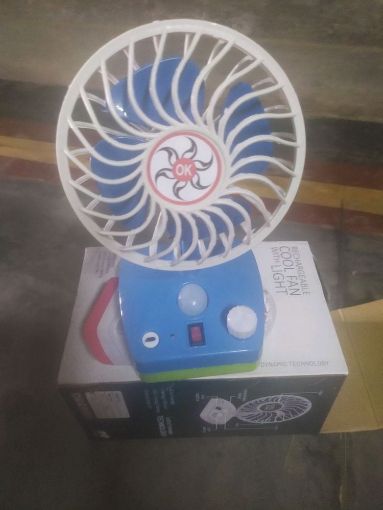 Mini Rechargeable Light And Fan