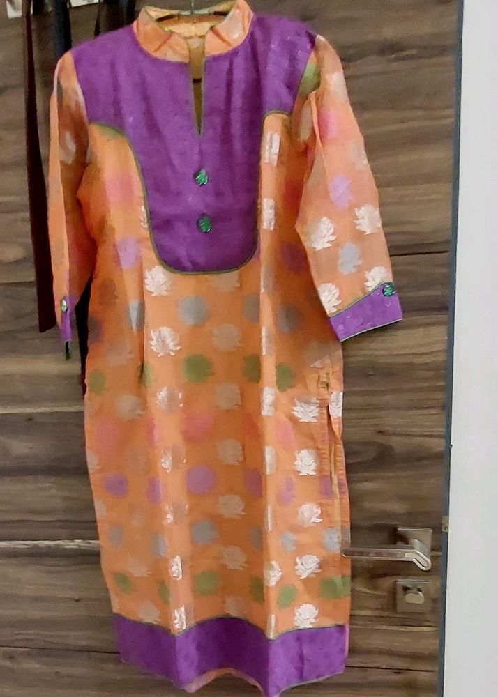 Chanderi Silk Kurti