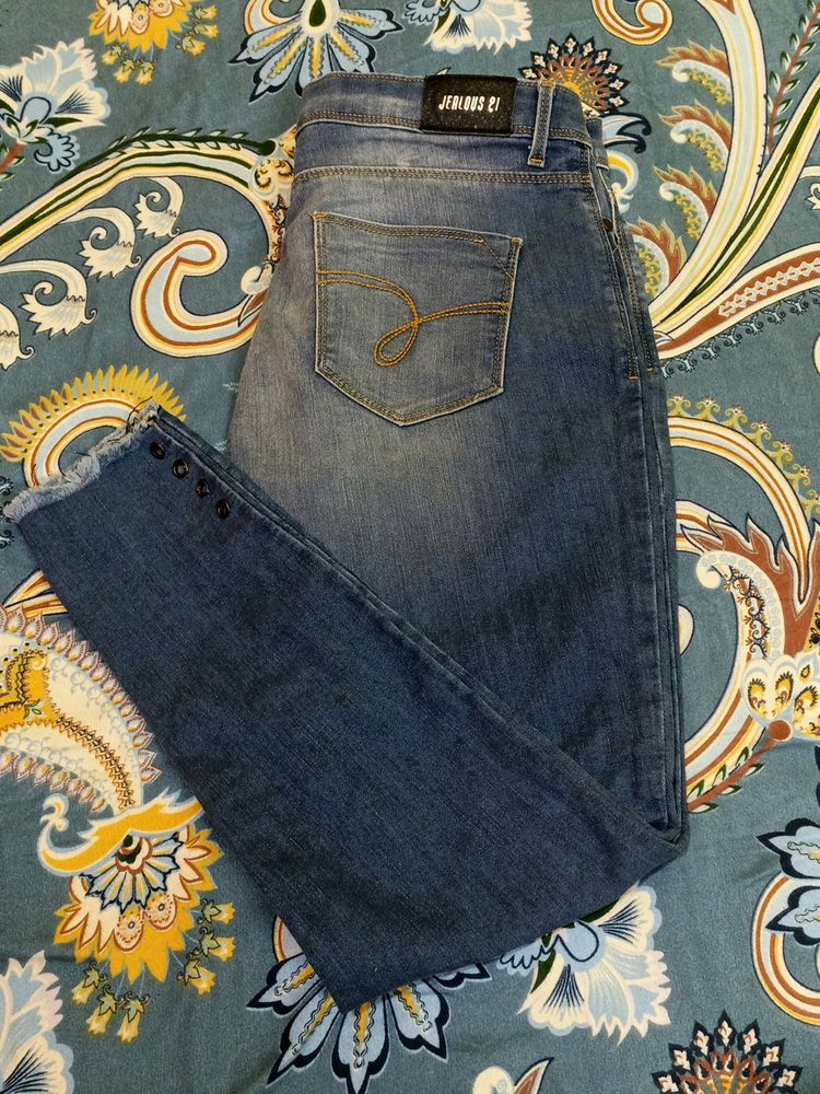 Blue Mid Slim Jeans