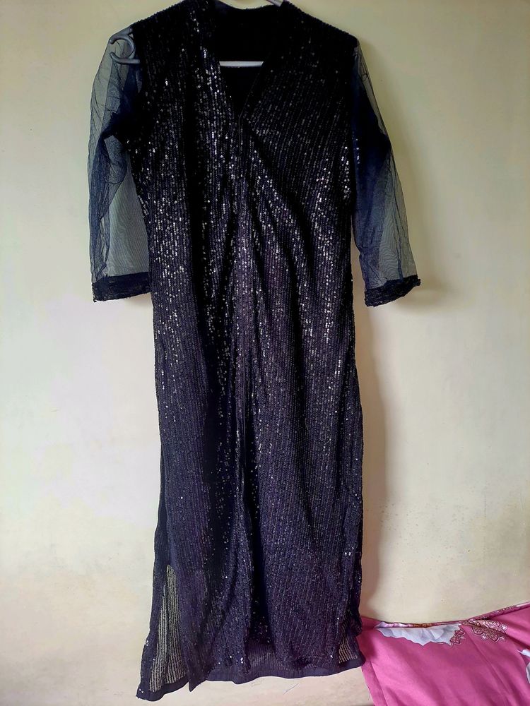 Jet BLACK Full Sequence Kurti