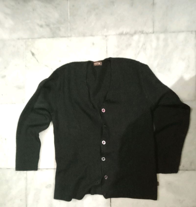 Black Big Size Ladies Cardigan