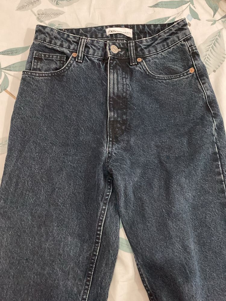 Zara High Waisted Mom Jeans