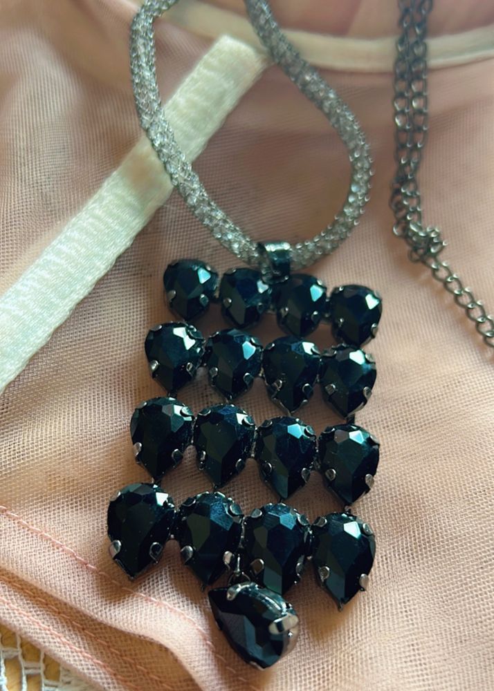 Statement Black Stone Necklace