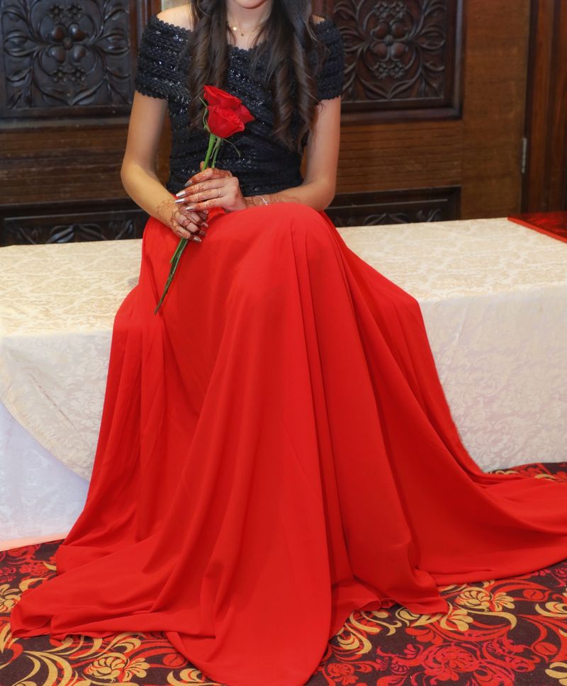 red gown