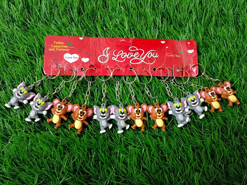 Set Of 12 Tom N Jerry Keychains