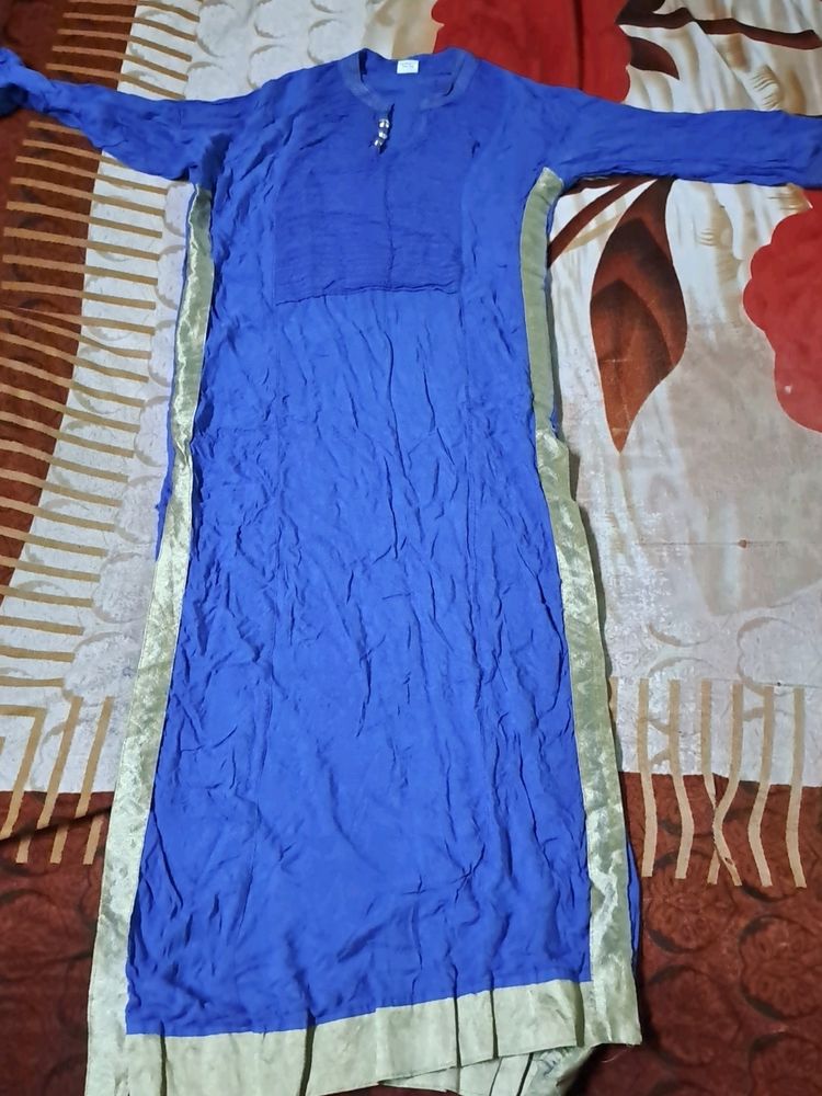 Blue Straight Kurta