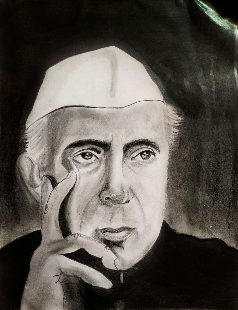 Portrait Of Jawaharlal Nehru